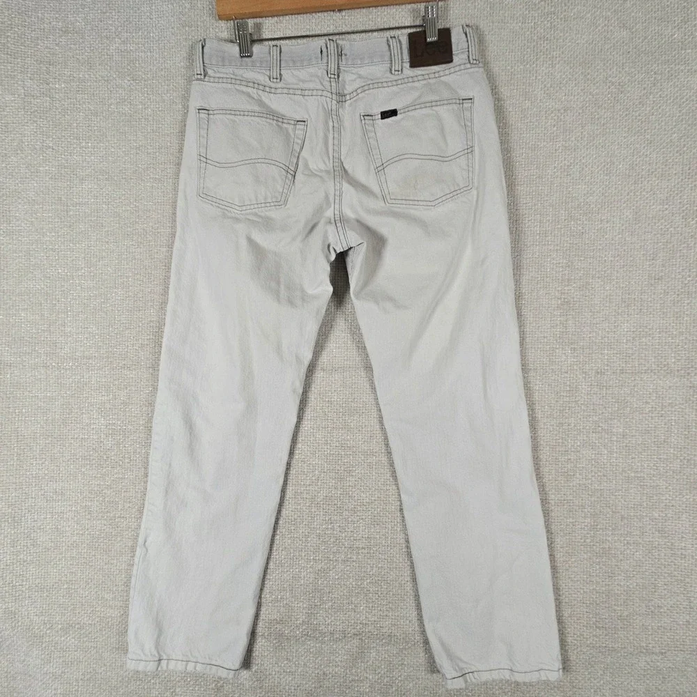 Lee Mens Regular Fit Straight Leg Gray Cotton Denim Jeans 34x29‎ JIM-M313-018